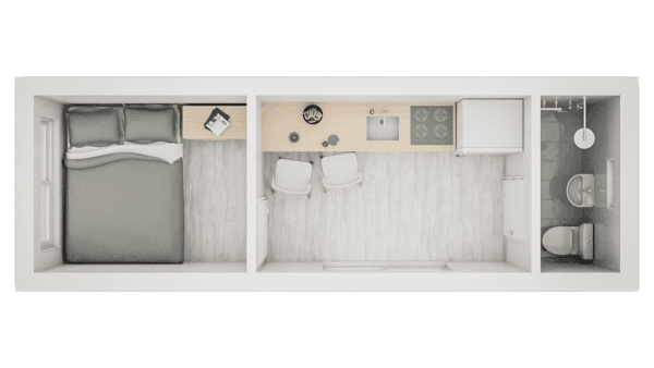Будинок для тимчасового проживання – 16,8м²