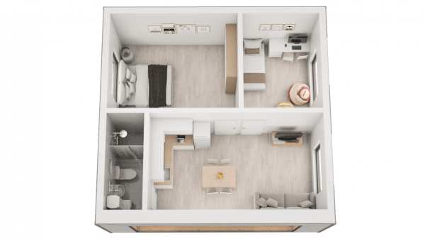 Модульний будинок для постійного проживання – 44,8м²