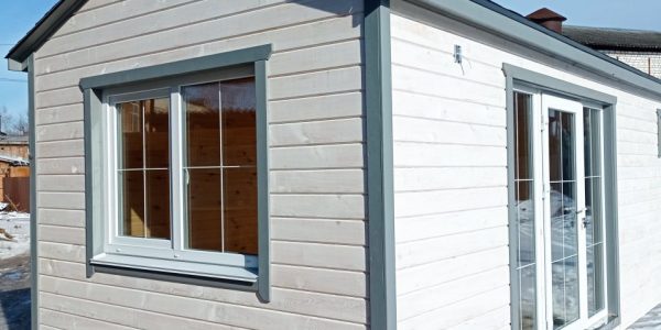 Баня 3,4х8м з двоскатним дахом