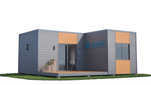 Кутовий дачний будинок 40,5 м²